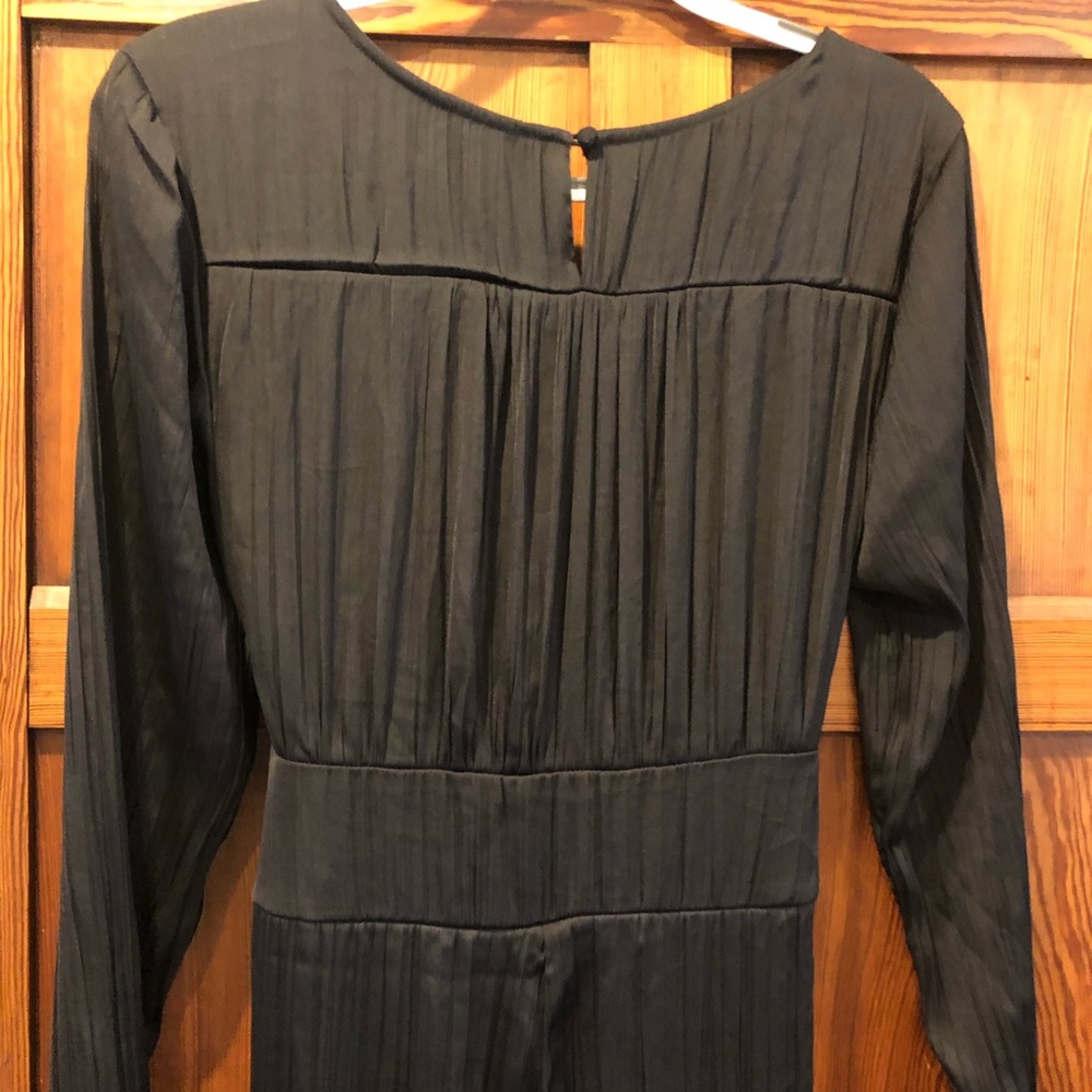 Free People Larina Black silky jumpsuit 8 10 NWT - Picture 8 of 8